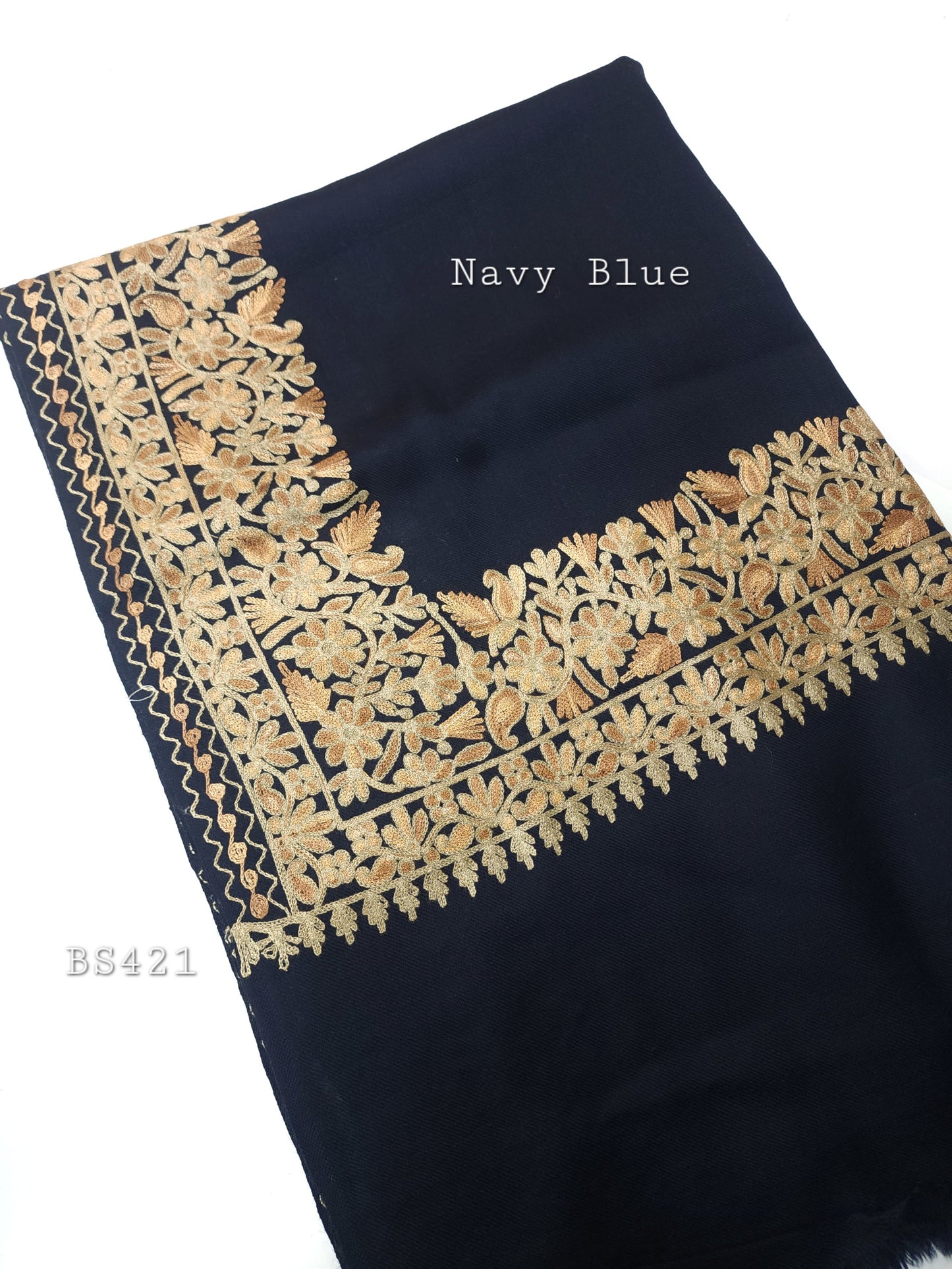 Aari Border Kashmiri Shawl | 4 Side Border Embroidery | Perfect Gift