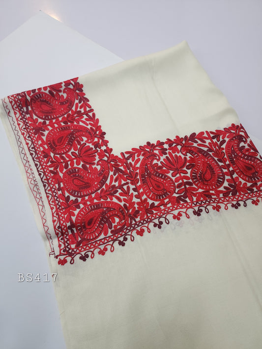 Aari Border Kashmiri Shawl | 4 Side Border Embroidery | Perfect Gift